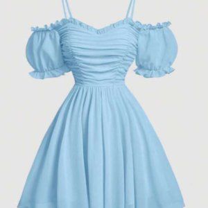 Baby Blue Frill Dress